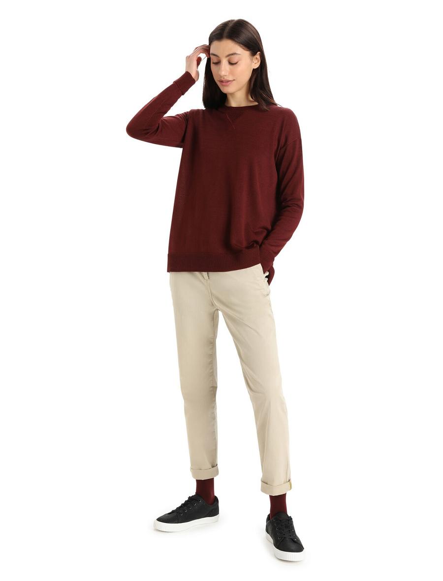 Espresso Icebreaker Cool-Lite™ Merino Nova Sweater Women's Sweatshirts | AU 1616SGLO